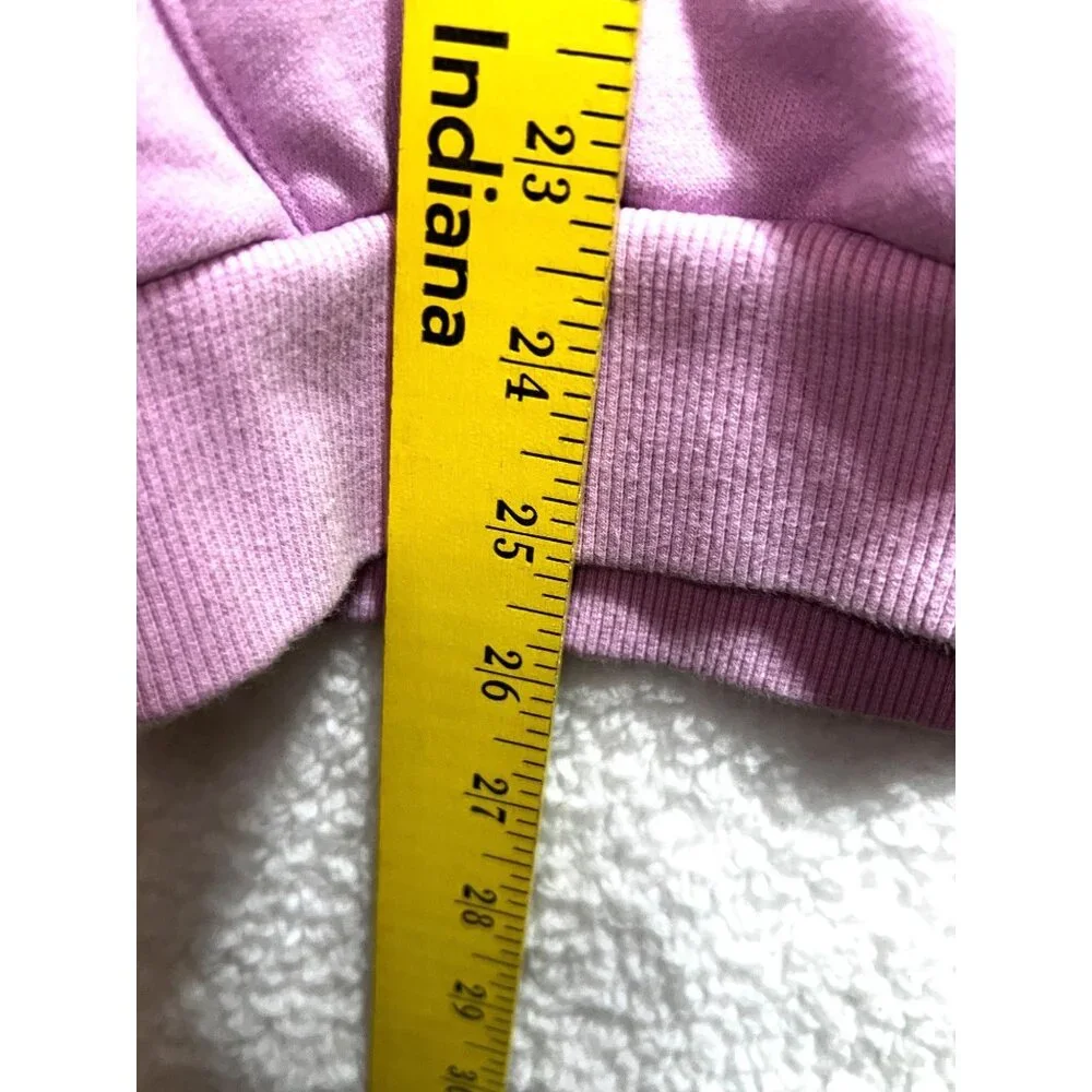 Adidas Womens Pink Hoodie Sweatshirt With Black Logo & Stripes Medium - Picture 5 of 5